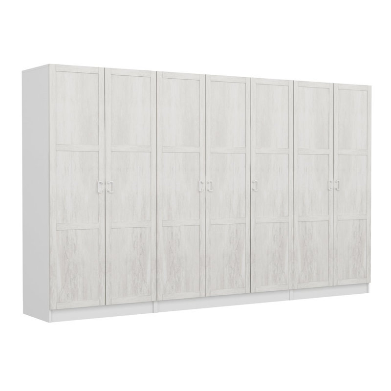 Rasharn 100% MELAMINE COATED PARTICLE BOARD Wardrobe