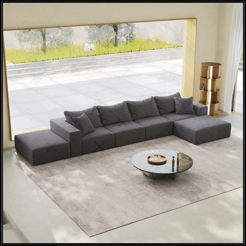 Oversized Sponge Cloud Sofa, Gray