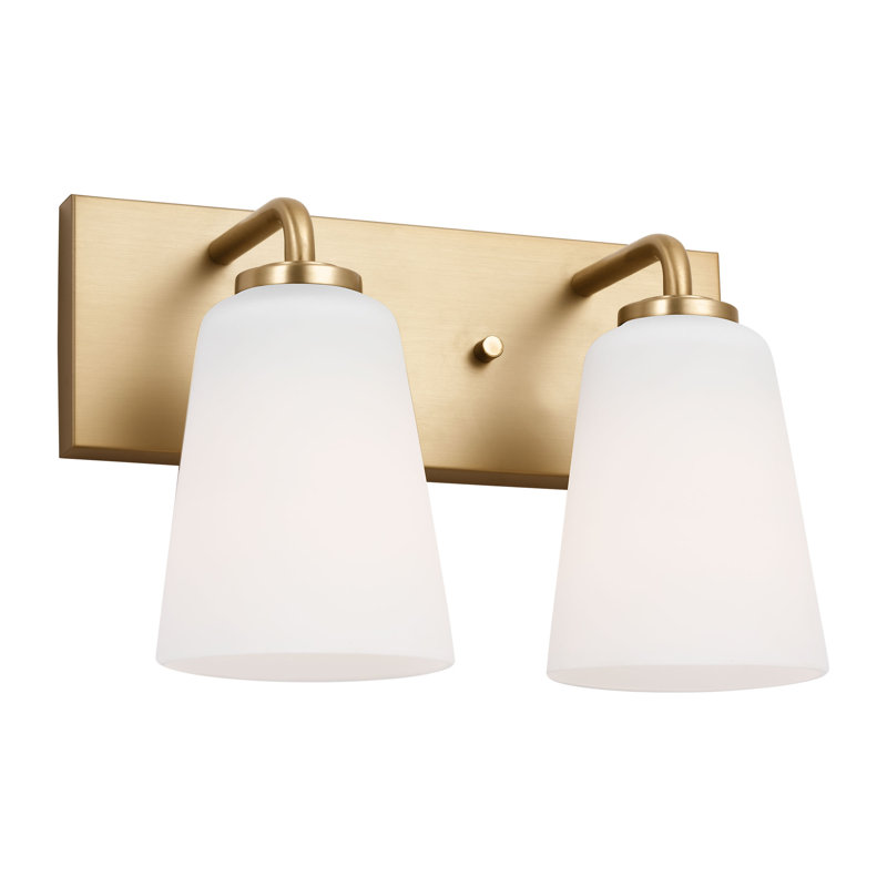Meuble-lavabo moyen Miles de génération Lighting , Laiton satiné, Blanc