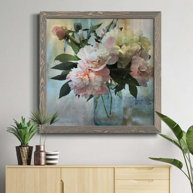 Perfect Spot - Peinture sur toile encadrée, H 31,5 po x l 31,5 po x P 1,5 po, Encadré gris