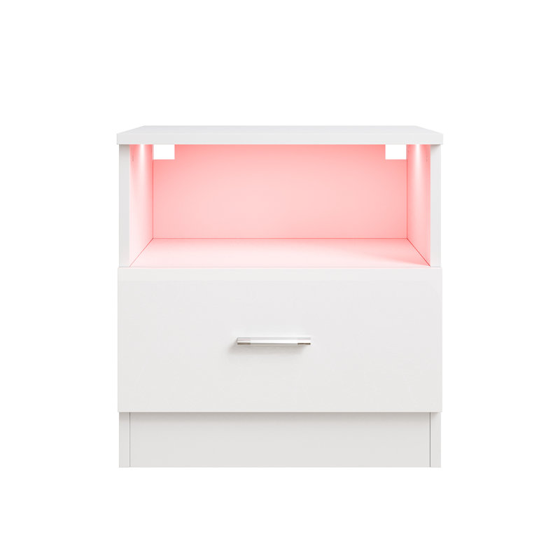 142.24cm W Manufactured Wood Bedside Table