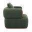 Chaise d'appoint rembourrée en velours avec accoudoirs et coussin ronds-124593785-124593784