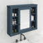 Armoire de rangement murale avec miroir, 6 tablettes ouvertes-2122792717