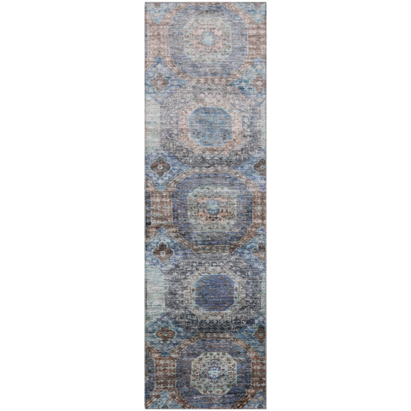 Premium Machine Washable Mayfield AMF1944 Panels Rug, Runner 2'3" x 7'6"