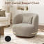 Fauteuil pivotant rembourré de 33 po de largeur-1495394886
