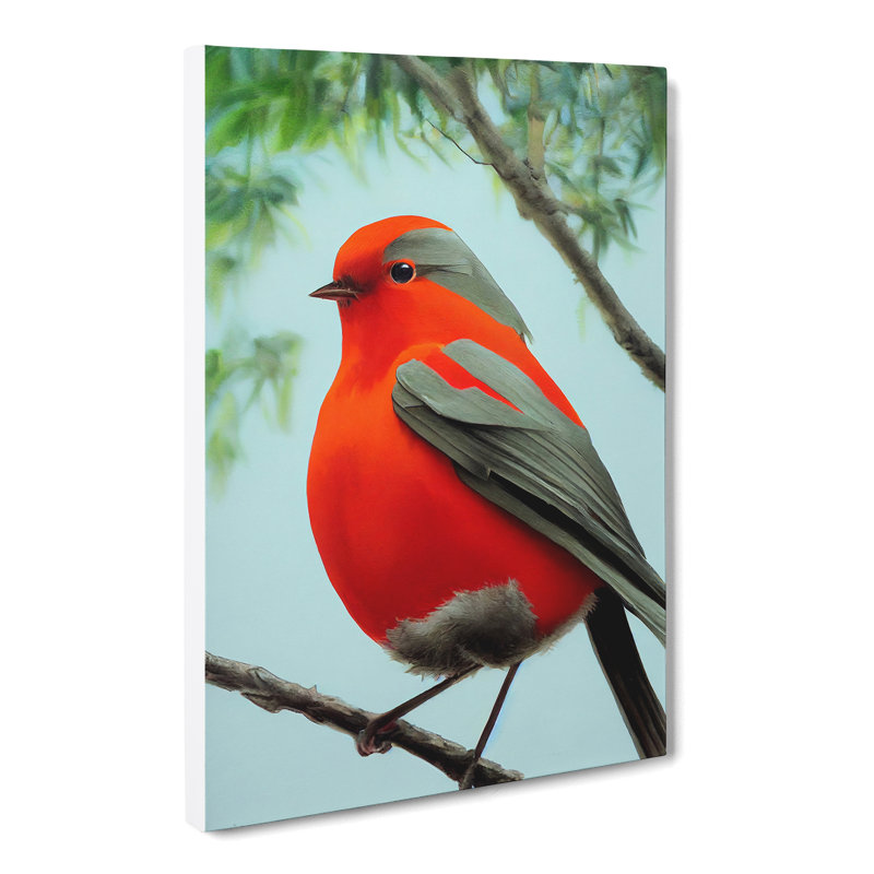 Dunmall Robin Bird Portrait Vol.2 - Wrapped Canvas, 50cm H x 35cm W