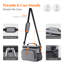 Insulated Lunch Bag For Men, Thermal Lunch Box For Women Cool Bag, Reusable Leakproof Lunch Tote Bag With Adjustable Shoulder Strap For Adult For Work/picnic/beach, Grey 9l