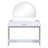 39" Makeup Vanity Table With Mirror Touch Screen Lighted Mirror, Dressing Table With Drawer For Bedroom