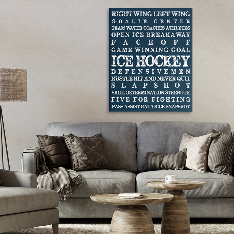 «Ice Hockey Expressions», conception par Melody Hogan, H 30 po x l 24 po