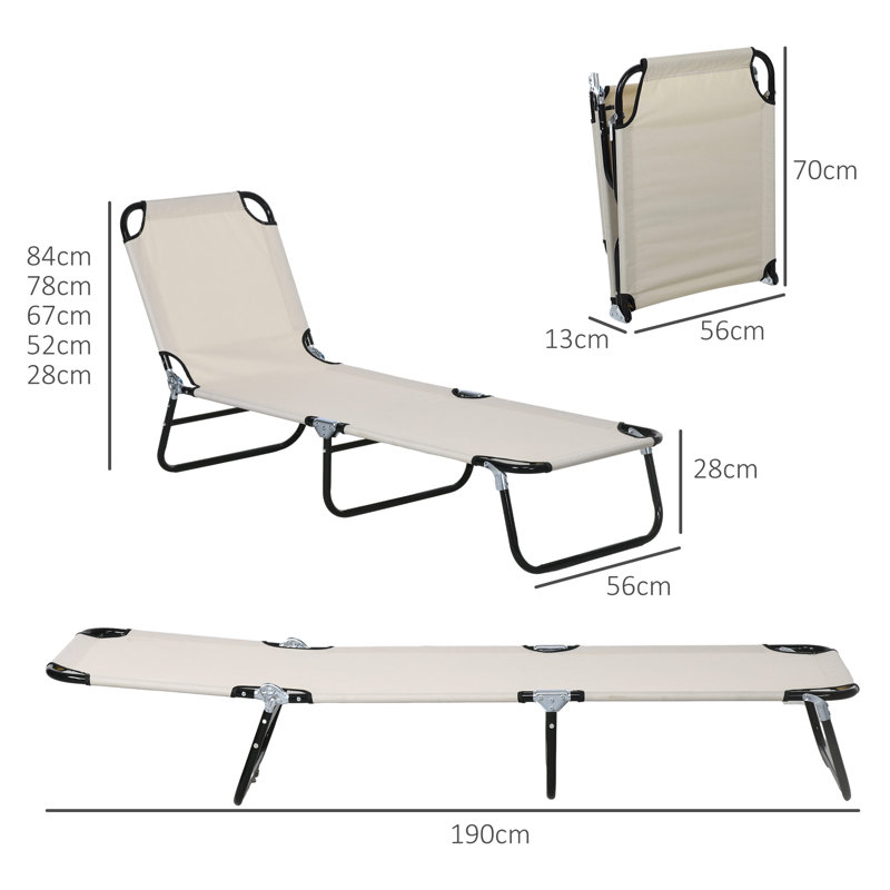 Olka 190cm Long Reclining Chaise Lounge Set, Beige