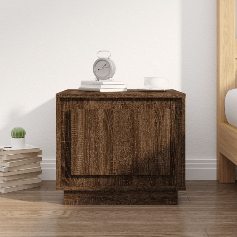 Nikolov End Table, Brown Oak