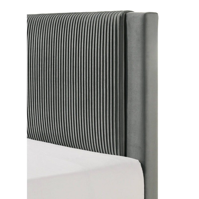 Meuble-lit 1pc, Gris clair, Lit simple