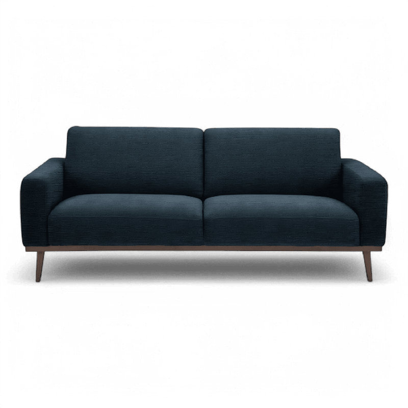 Canapé 3 places Aiden bleu foncé gris, Bleu gris