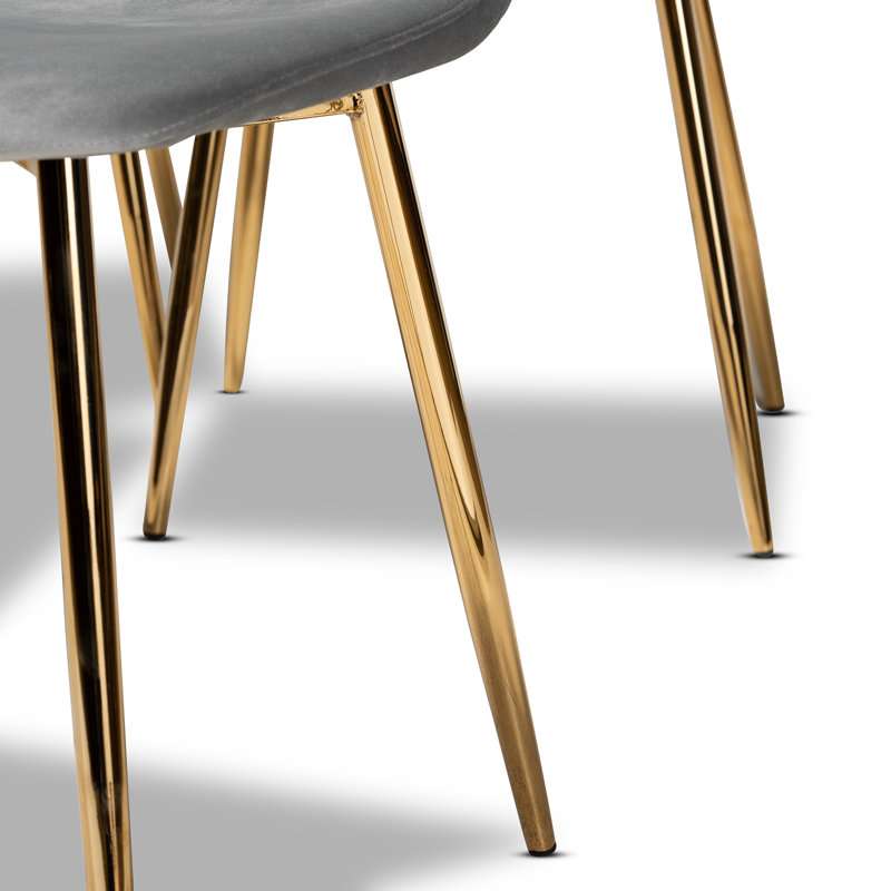 Chaise rembourrée Krispin, gris
