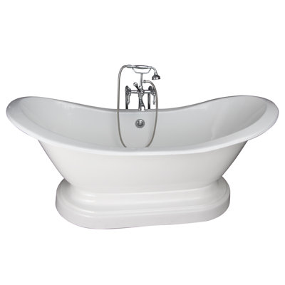 72'' x 30'' Soaking Cast Iron Bathtub