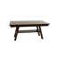 Table de salle à manger rectangulaire en noyer foncé fabriquée en bois d'hévéa de qualité supérieure