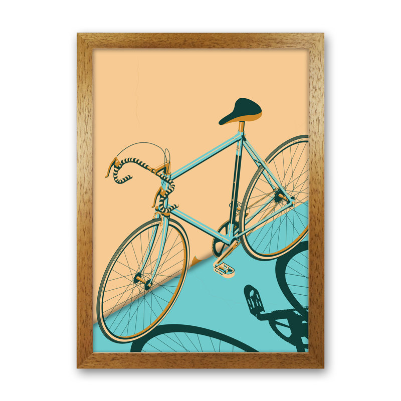 Isometric - Print, 42cm H x 30cm W x 3cm D, Oak Framed