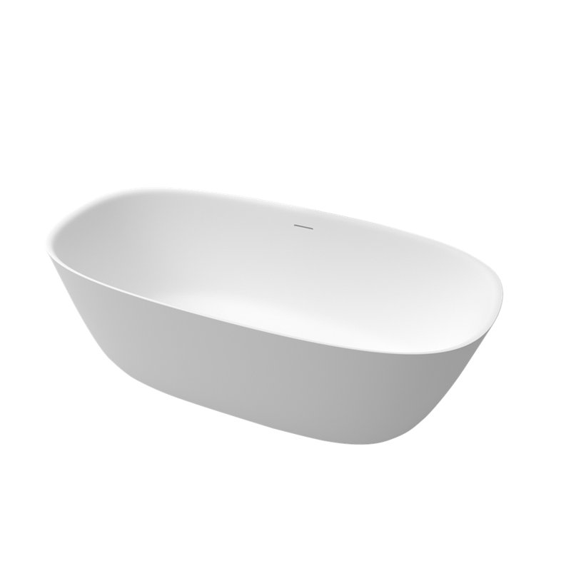 63 inch Freestanding Solid Surface Soaking Bathtub