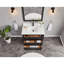 36" Cadet Finish Solid Wood Sink Vanity  With 1' Artificial Stone Top-25876159