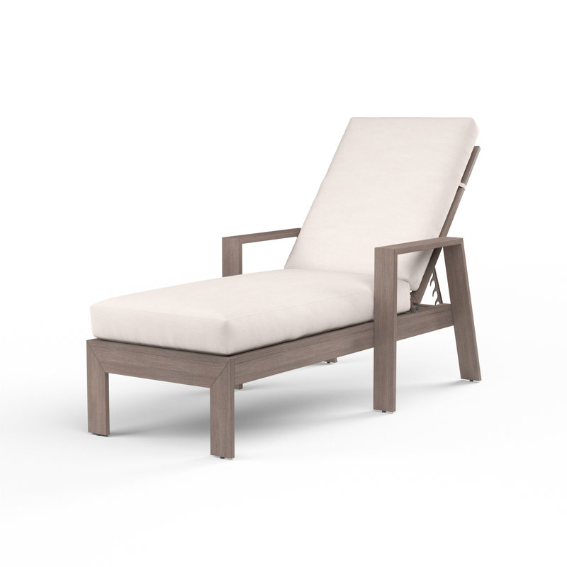 Laguna Outdoor Rust-Resistant Metal Chaise Lounge , Sunbrella Cushion Included, Canvas Natural Sunbrella®