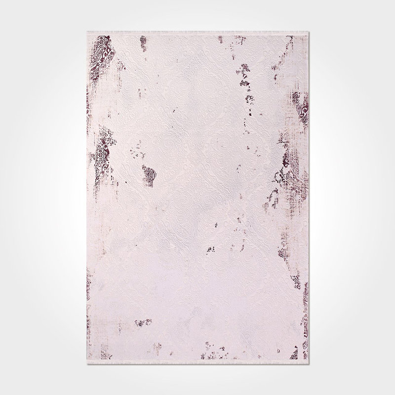 Tapis crème moderne antidérapant lavable à la machine, Tapis de couloir 2 pi 7 po x 6 pi 6 po