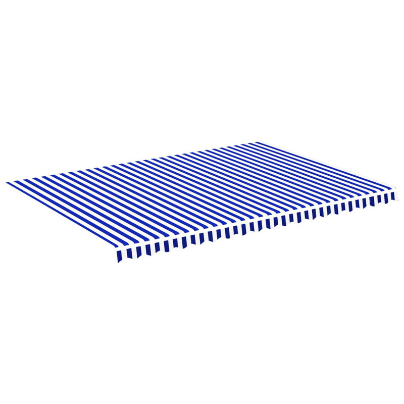 Awning Top Sunshade Canvas , 500cm W x 350cm D, Blue/White