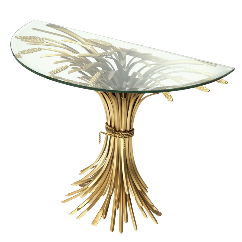 Bonheur 35'' W Glass Console Table