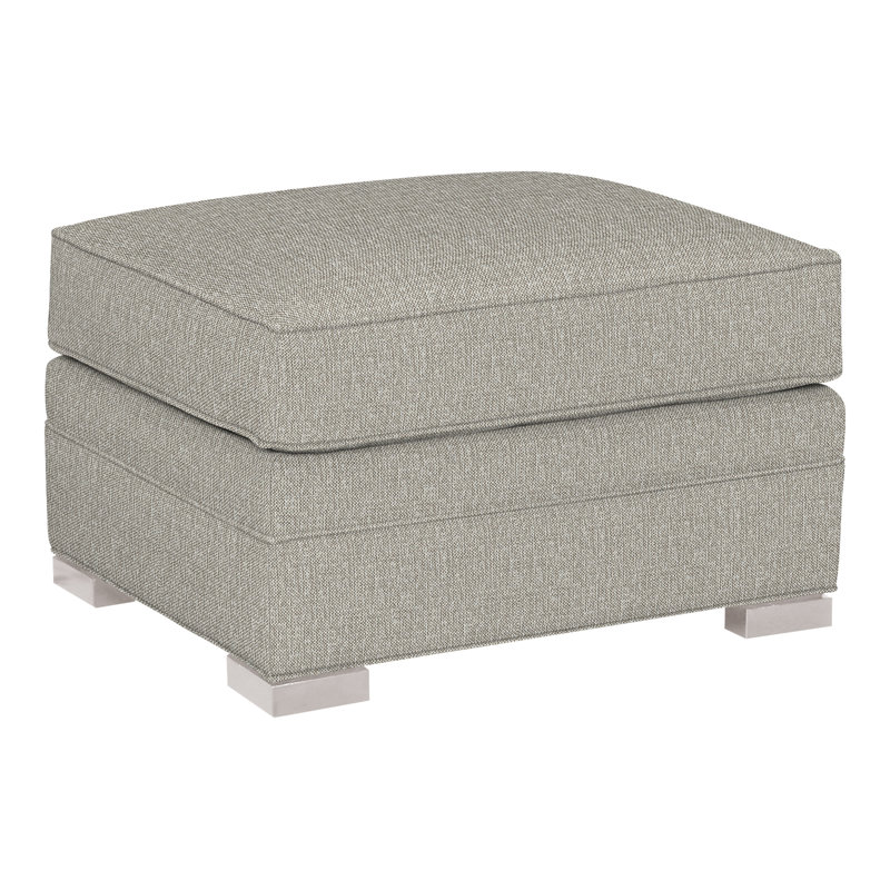 Davidson Upholstered Ottoman, Dove Gray, Tarbee Pebble