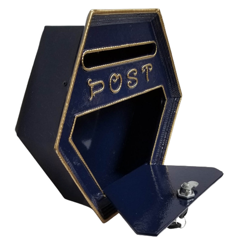 Noisette Wall Mounted Post Box, Blue