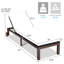 Chaise longue simple inclinable avec coussins 81 po Broshouse-165474232-232522194