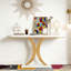 Table de vestibule étroite avec base géométrique-782163908