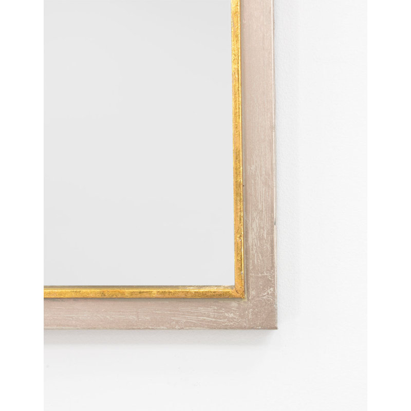 Sidney Flat Metal Wall Mirror, Champagne/Gold