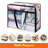 4-Pack Clear Clothes Storage Bags, 40L Blanket Storage Bag, Vinyl Foldable Bags, Closet Organizers