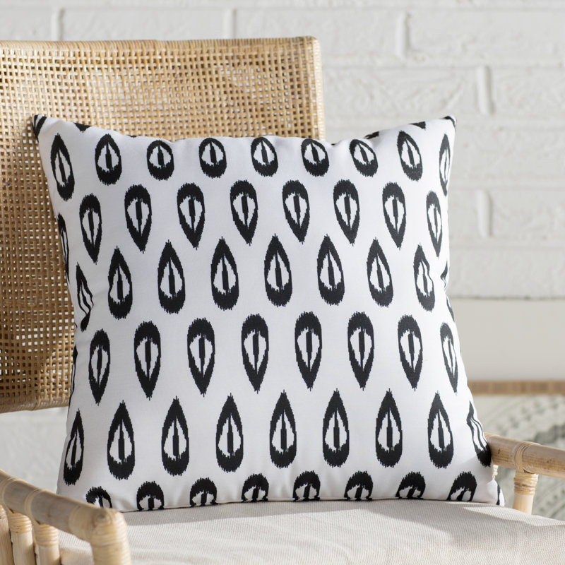 Square Pillow Cover & Insert, Black, 18" H x 18" W