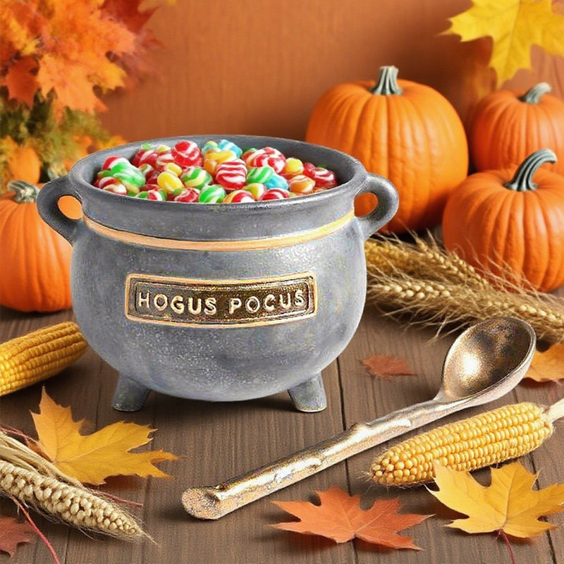 1 ensemble de bols à citrouille d'Halloween avec cuillères, 2 plats en plastique pour les fêtes, les bonbons, les gâteries et les décorations festives