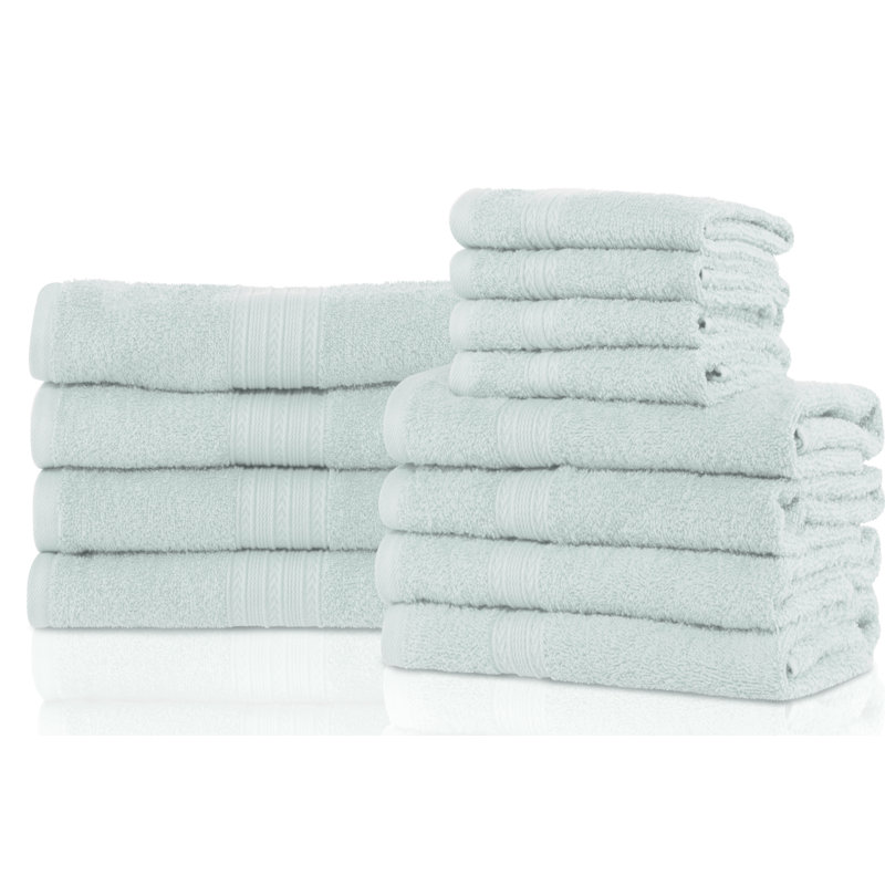 Ensemble de serviettes 100% coton durables, Aquamarine