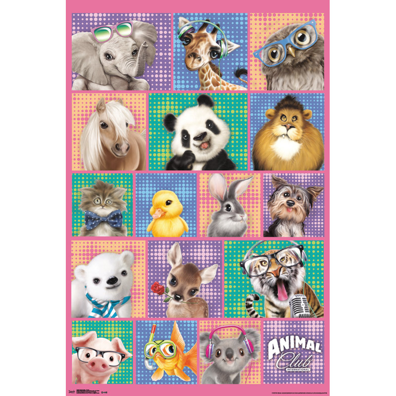 « animal club-group », impression sur papier
