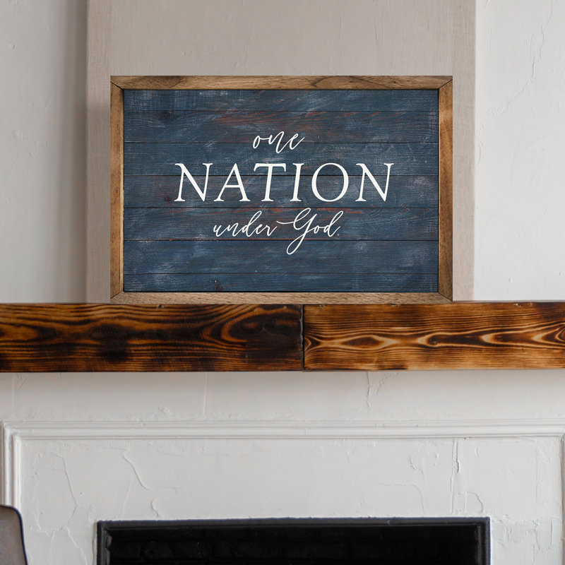 One Nation Under God - bleu, H 5 po x l 8 po