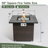 30" Propane Gas Fire Pit Table