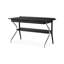 Bureau rectangulaire en bois massif noir-4766425