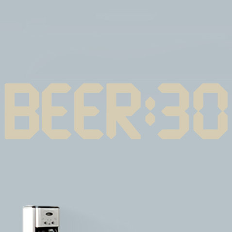Décalcomanie murale 30 bière, Beige