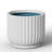 11 in. Small Pearl White(Upgraded Interior) Concrete Round Planter / Pot Ribbed Design Planter with Drainage Hole-2055131590-2055131591