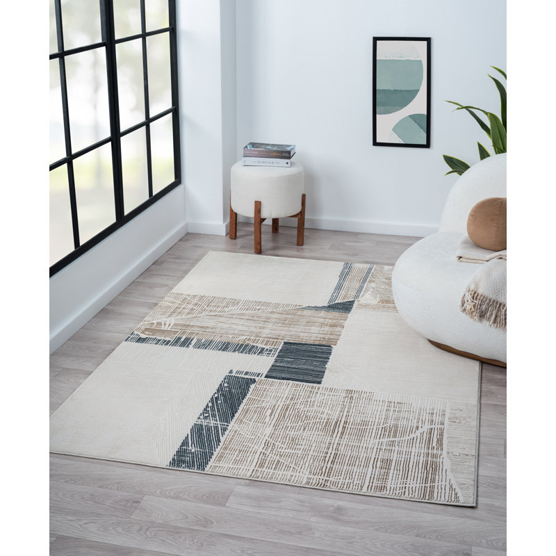 Frohlich Abstract Indoor Rug, Rectangle 7'9" x 10'
