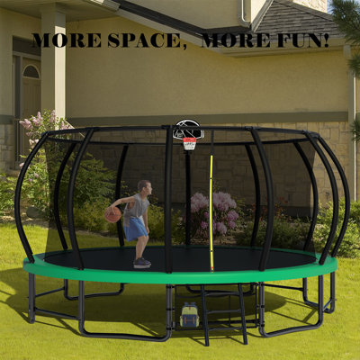 Modern Luxe Furniture 15' Round Backyard Trampoline with Safety Enclosure -  WA000013AAF