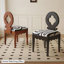 Chaise d'appoint noire à dossier solide (ensemble de 2)