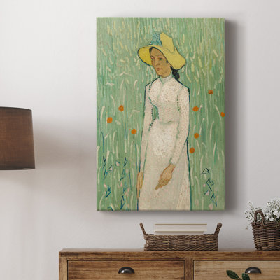 Vintage Portrait Print XXXV -Gallery Wrapped Cavas