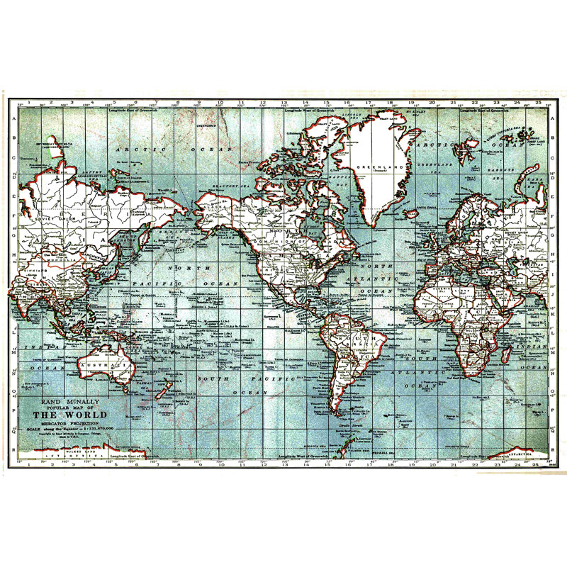 Carte classique rétro - impression sur toile tendue, H 8 po x l 12 po