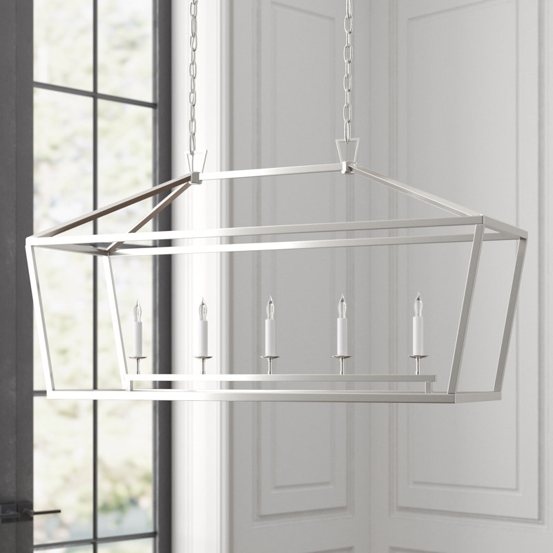 Chapman & Myers Darlana Medium Linear Lantern, Polished Nickel