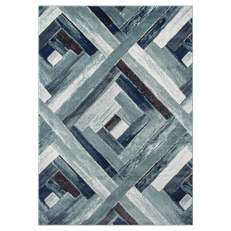 Geometric Indoor Rug, Rectangle 6'7" x 9'2"