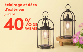 éclairage et déco d'extérieur en solde
